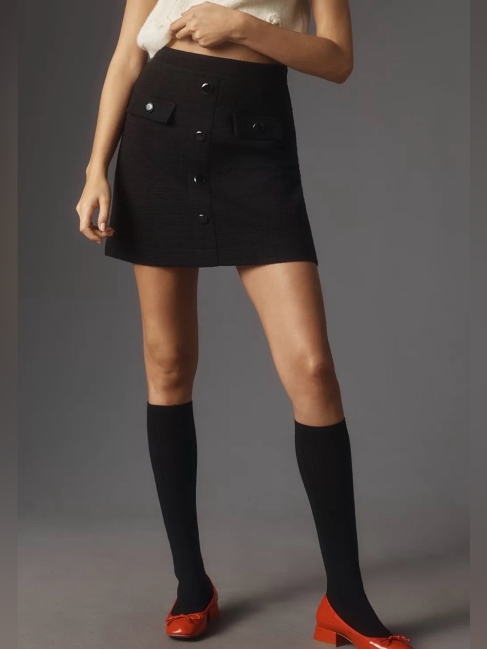 Anthropologie Maeve Tweed Mini Skirt Medium